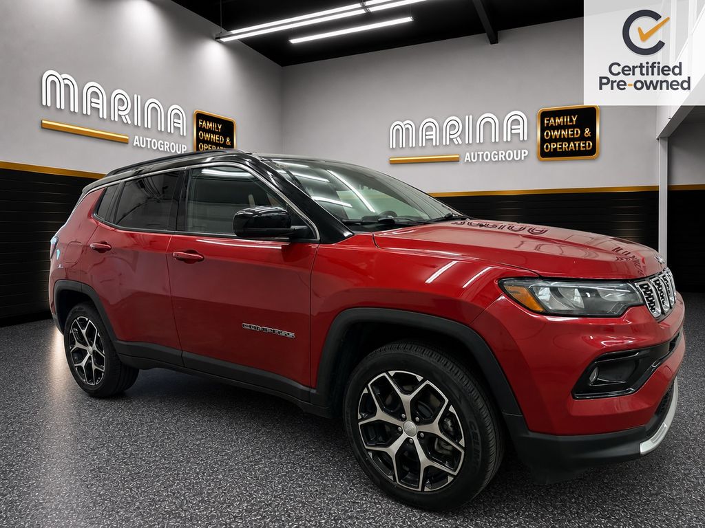 Red Hot Pearlcoat 2024 Jeep Compass SUV / Crossover Four-Wheel Drive 8-Speed Automatic