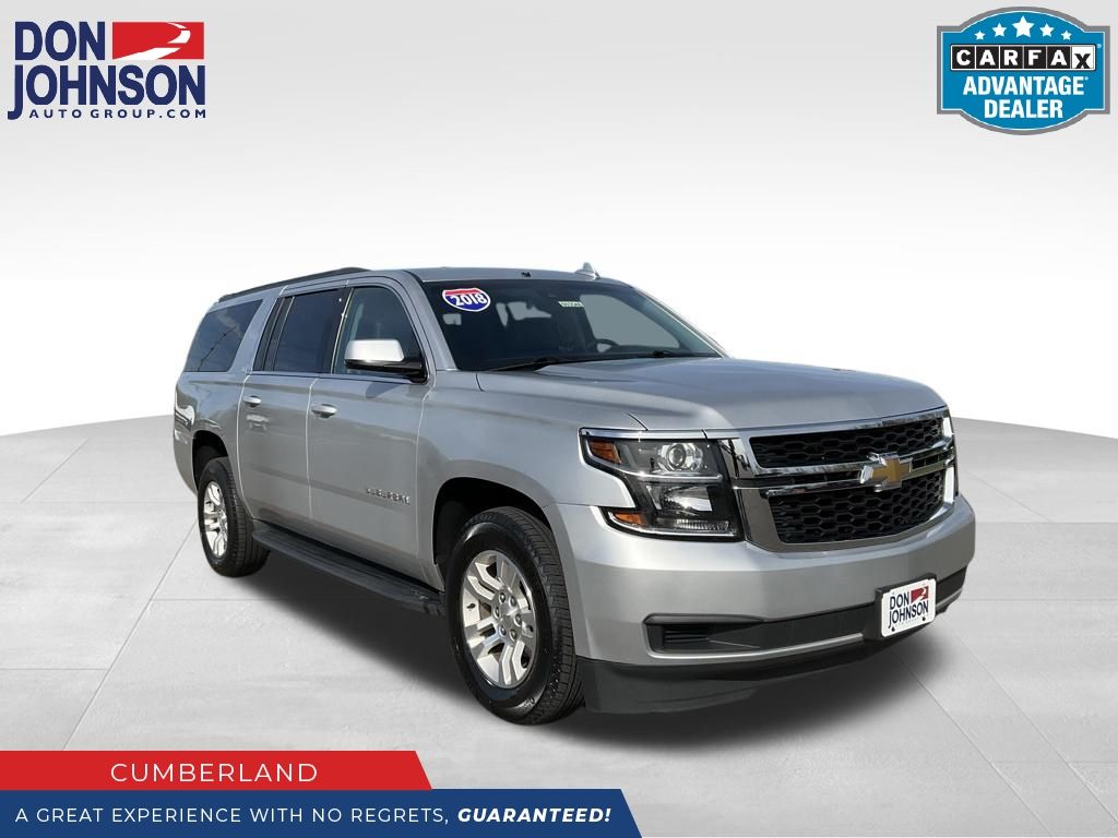 Silver Ice Metallic 2018 Chevrolet Suburban SUV / Crossover Four-Wheel Drive 6-Speed Automatic Overdrive