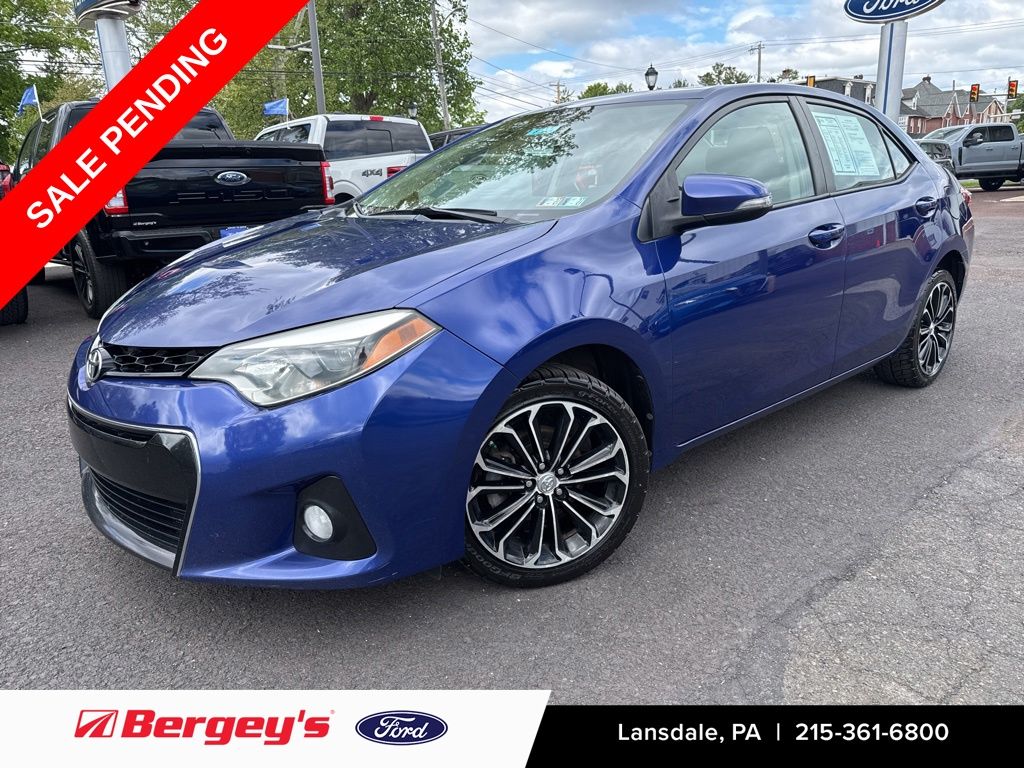 Blue 2015 Toyota Corolla S Premium Sedan Front-Wheel Drive Continuously Variable Transmission