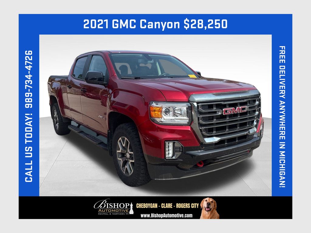 Cayenne Red Tintcoat 2021 GMC Canyon Pickup Truck Four-Wheel Drive 8-Speed Automatic