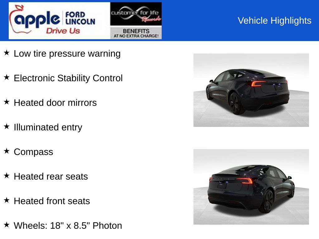 2025 Tesla Model 3 Long Range Rear-Wheel Drive