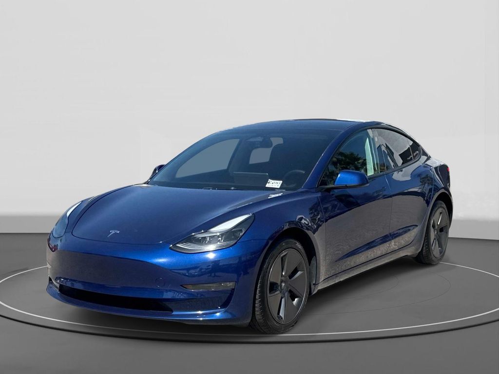 Deep Blue Metallic 2023 Tesla Model 3 Long Range AWD Sedan All-Wheel Drive 1-Speed Automatic