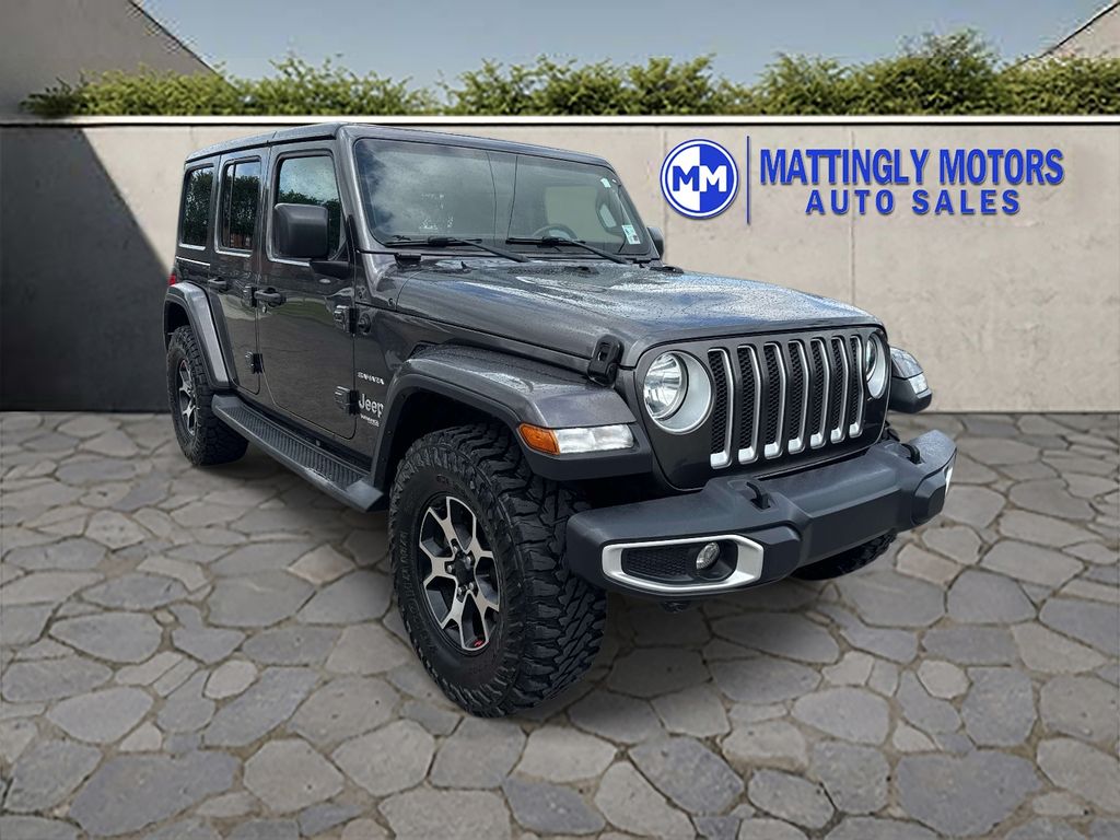 Gray (Granite Crystal Metallic Clearcoat) 2019 Jeep Wrangler Unlimited Sahara 4WD SUV / Crossover Four-Wheel Drive 8-Speed Automatic