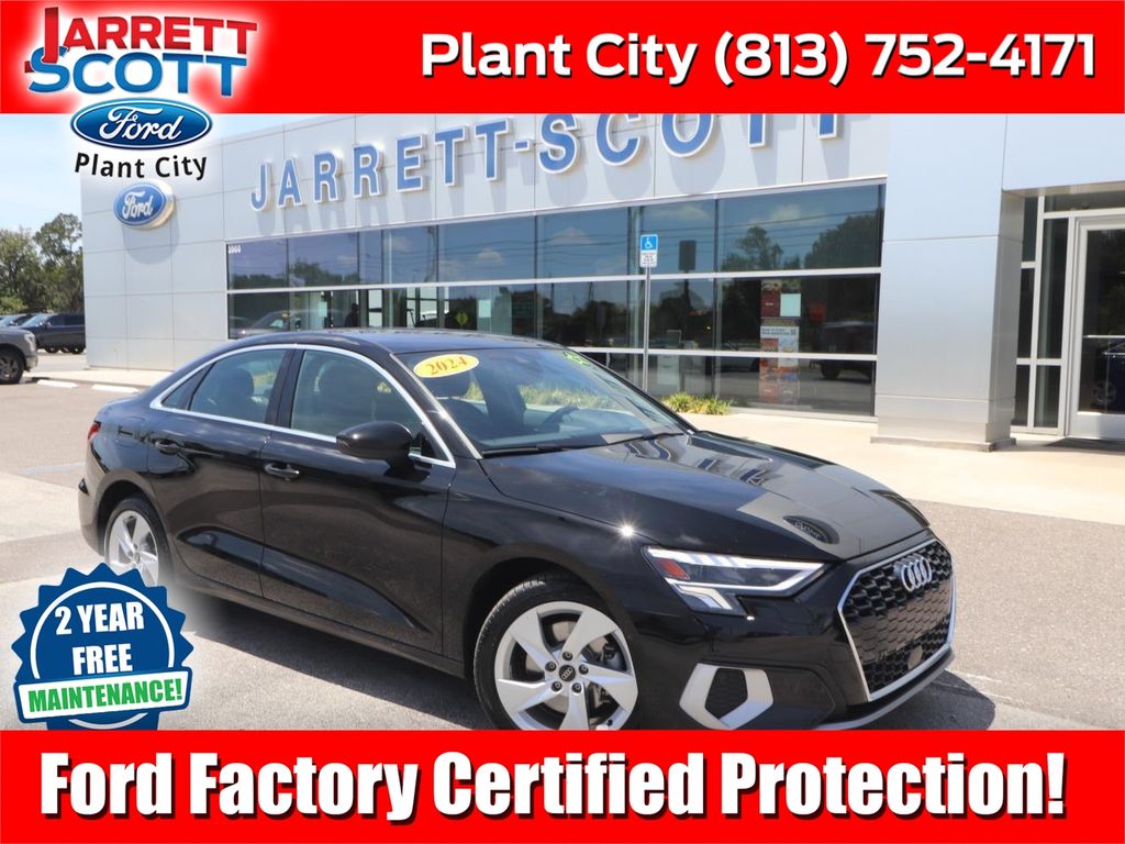 Blue 2024 Audi A3 Sedan Front-Wheel Drive 7-Speed Automatic