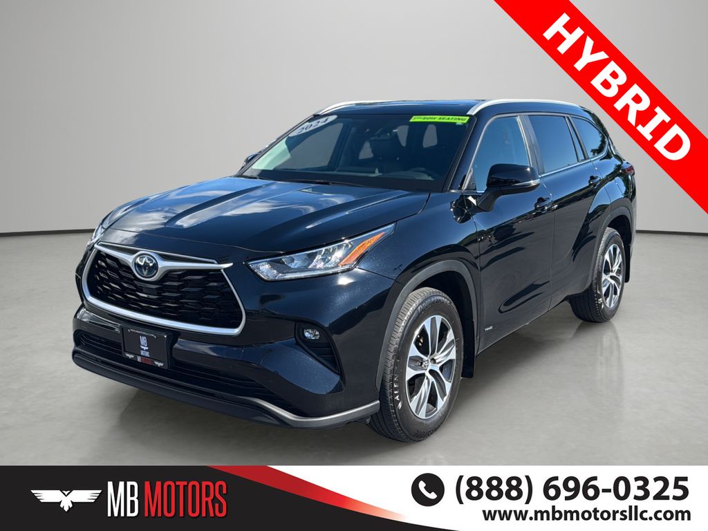 Black 2024 Toyota Highlander Hybrid XLE AWD SUV / Crossover All-Wheel Drive Continuously Variable Transmission