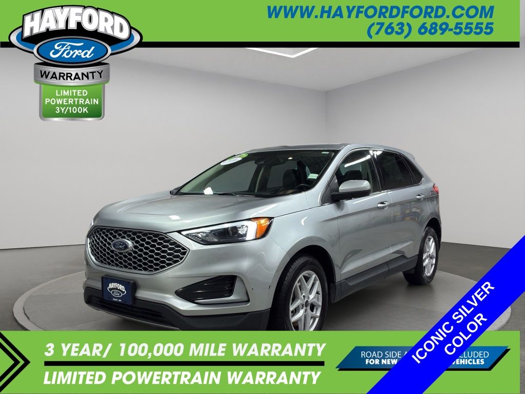 Iconic Silver Metallic 2024 Ford Edge SUV / Crossover All-Wheel Drive 8-Speed Automatic