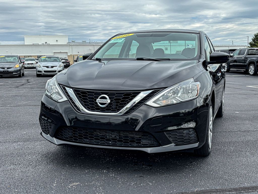 Super Black 2016 Nissan Sentra SV Sedan Front-Wheel Drive Continuously Variable Transmission