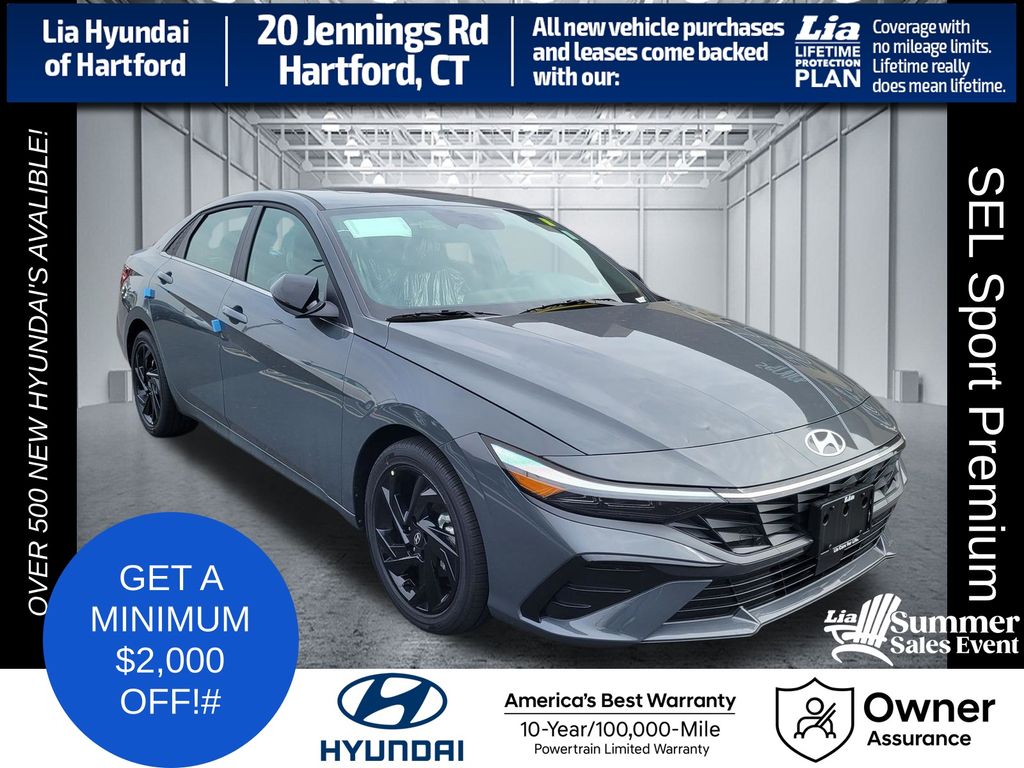 Ecotronic Gray 2026 Hyundai Elantra Sedan Front-Wheel Drive Continuously Variable Transmission
