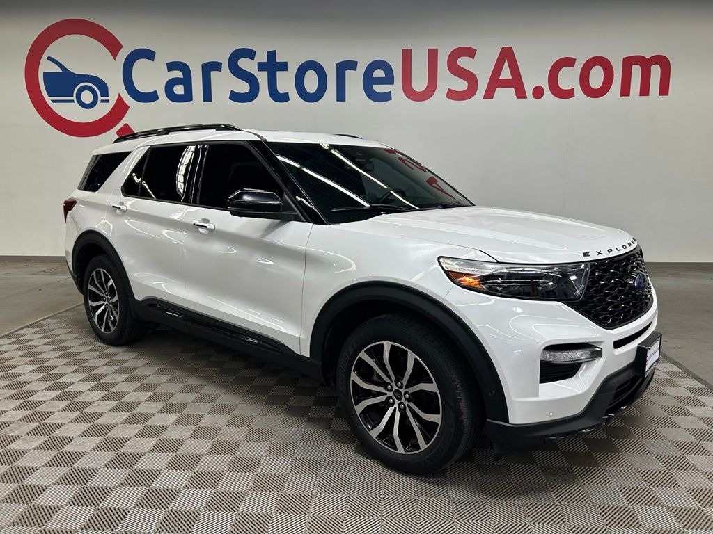 White Metallic 2020 Ford Explorer SUV / Crossover All-Wheel Drive Automatic