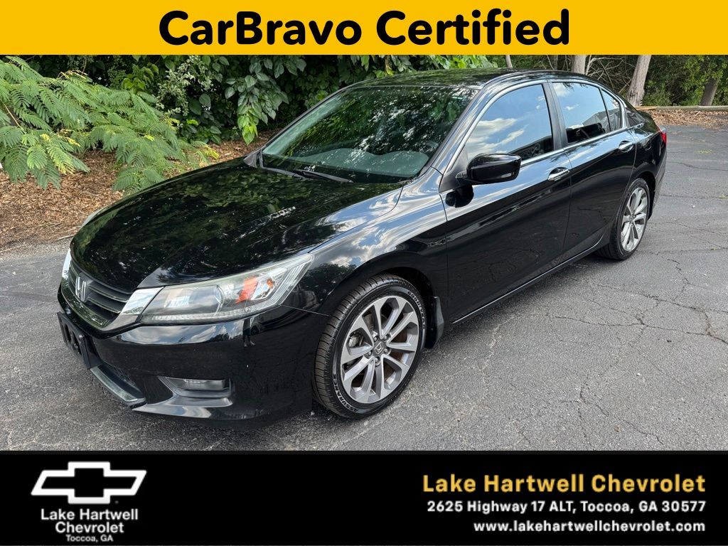 Crystal Black Pearl 2015 Honda Accord Sport Sedan Front-Wheel Drive Continuously Variable Transmission