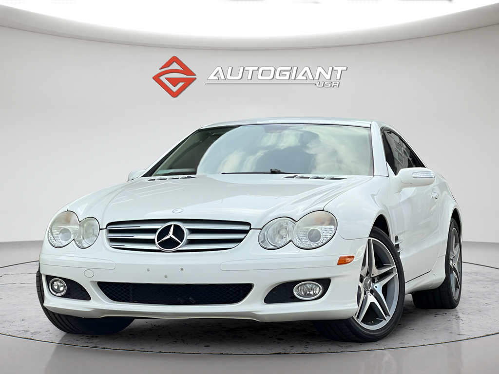 Alabaster White 2007 Mercedes-Benz SL-Class SL 550 Convertible Rear-Wheel Drive 7-Speed Automatic