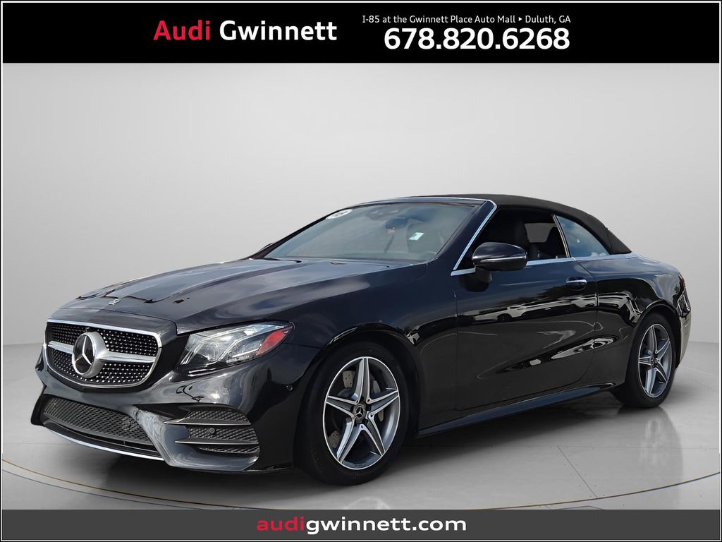 Black 2018 Mercedes-Benz E-Class Convertible Rear-Wheel Drive 9-Speed Automatic