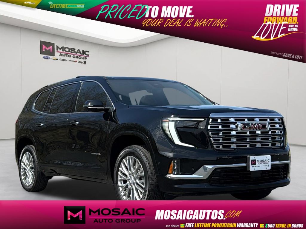 Black 2025 GMC Acadia Denali AWD SUV / Crossover Four-Wheel Drive 8-Speed Automatic
