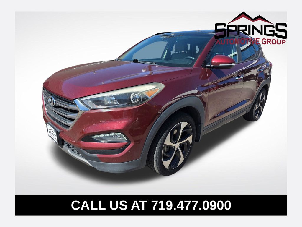 Red (Ruby Wine) 2016 Hyundai Tucson SUV / Crossover All-Wheel Drive 7-Speed Automatic