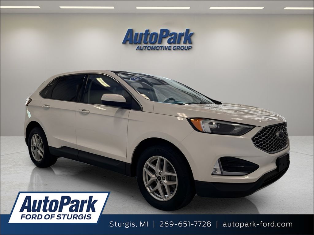 Star White Metallic Tri-Coat 2023 Ford Edge SUV / Crossover All-Wheel Drive 8-Speed Automatic