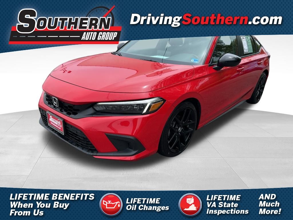 Red 2024 Honda Civic Hatchback Hatchback Front-Wheel Drive Continuously Variable Transmission