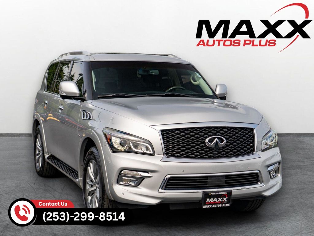 Silver 2015 INFINITI QX80 SUV / Crossover Rear-Wheel Drive 7-Speed Automatic