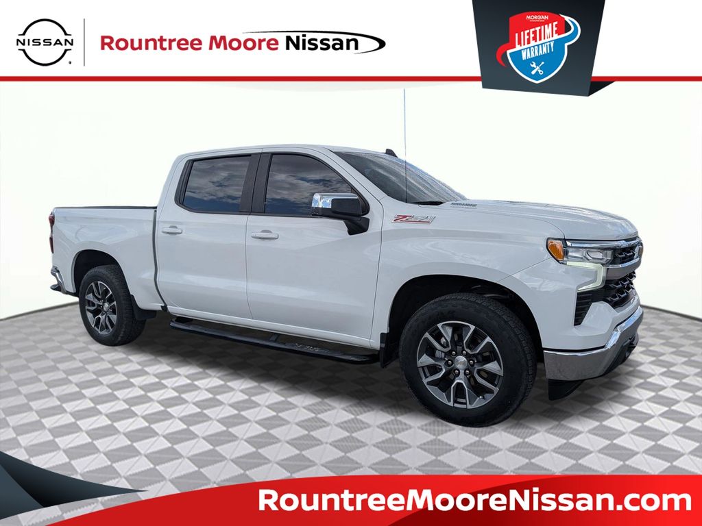 Summit White 2023 Chevrolet Silverado 1500 LT Crew Cab 4WD Pickup Truck Four-Wheel Drive Automatic