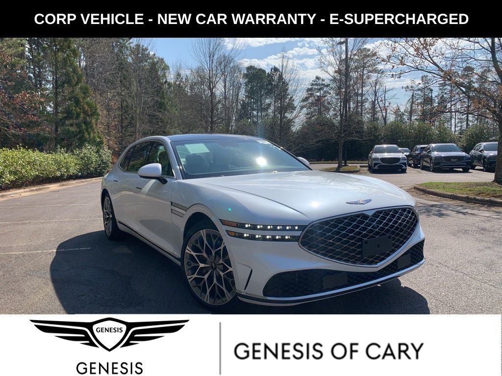 Uyuni White 2025 Genesis G90 3.5T e-Supercharger AWD Sedan All-Wheel Drive 8-Speed Automatic