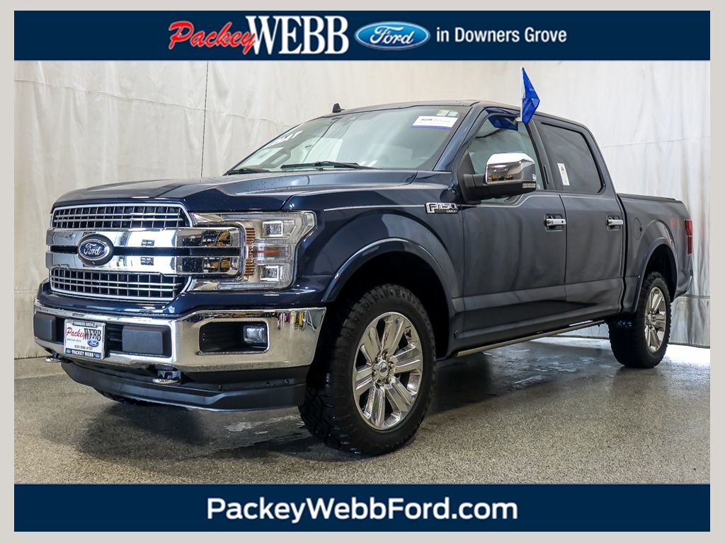 Blue 2019 Ford F-150 Pickup Truck Four-Wheel Drive Automatic