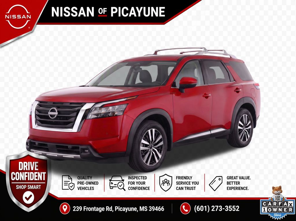 Red (Scarlet Ember Tintcoat) 2025 Nissan Pathfinder SUV / Crossover Front-Wheel Drive 9-Speed Automatic