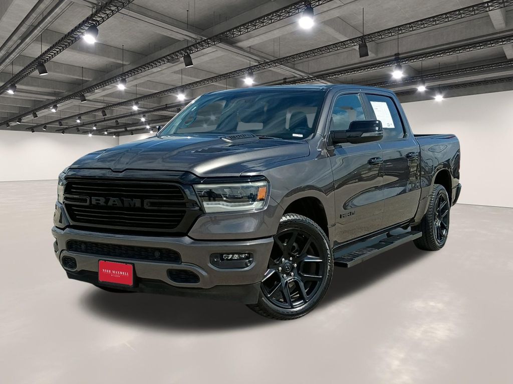 Gray (Granite Crystal Metallic Clearcoat) 2024 RAM 1500 Laramie Crew Cab RWD Pickup Truck 4X2 8-Speed Automatic