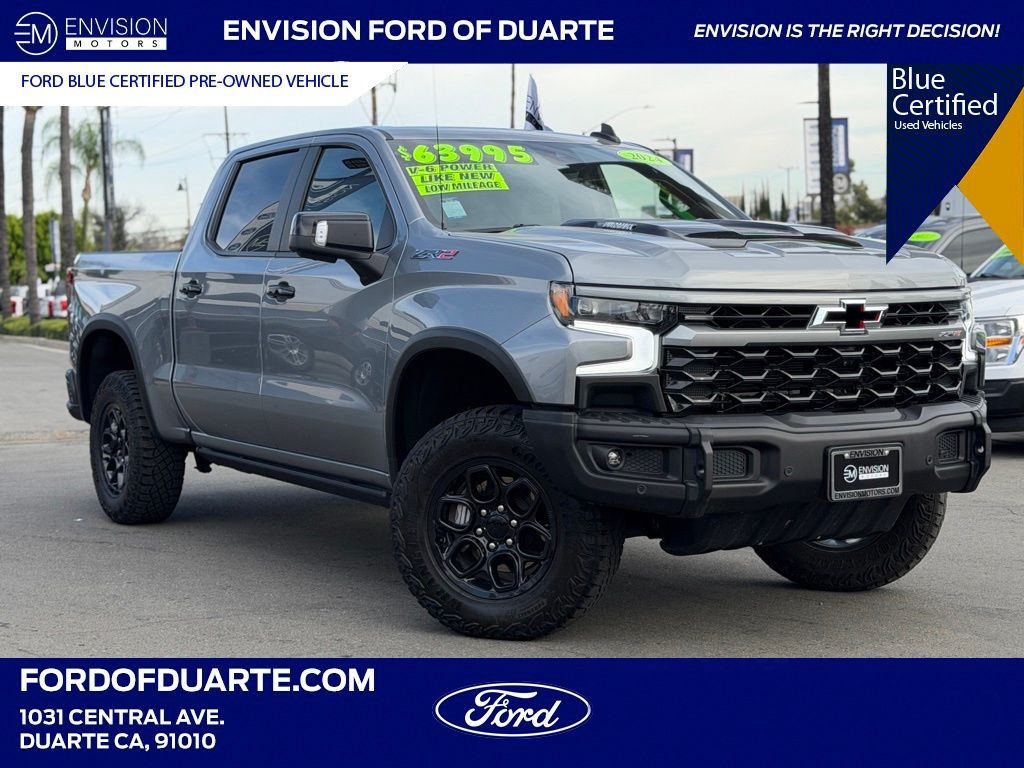 Sterling Gray Metallic 2024 Chevrolet Silverado 1500 ZR2 Crew Cab 4WD Pickup Truck Four-Wheel Drive Automatic