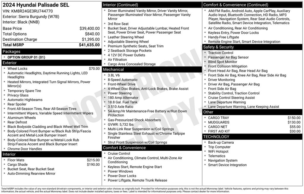 Used Car 2024 Hyundai Palisade  Sel For Sale Under $35,000 In Austin, Texas