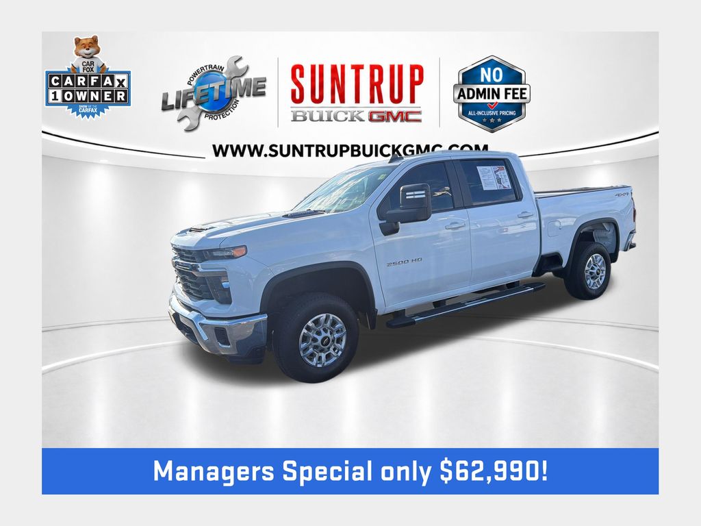 Summit White 2026 Chevrolet Silverado 2500HD LT Crew Cab 4WD Pickup Truck Four-Wheel Drive Automatic