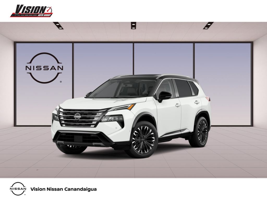 Everest White Pearl/Super Black 2026 Nissan Rogue SUV / Crossover All-Wheel Drive Continuously Variable Transmission