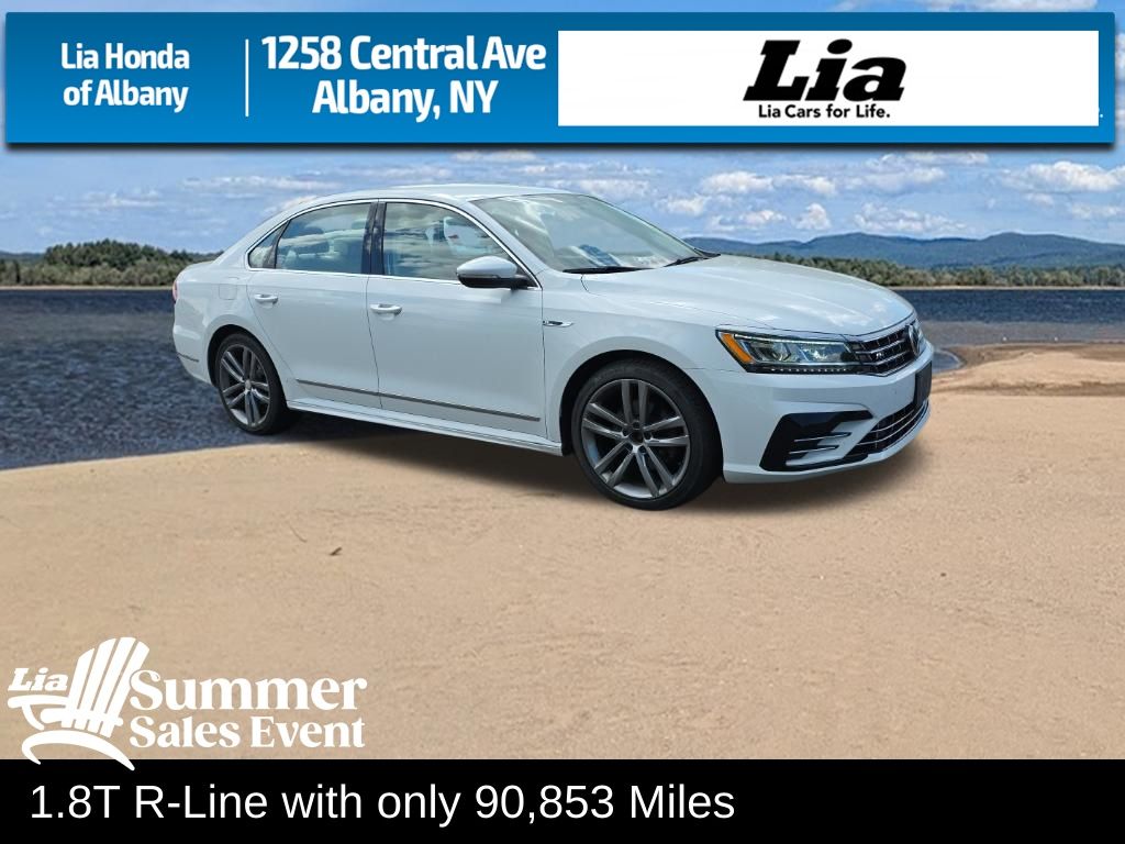 Pure White 2017 Volkswagen Passat R-Line Sedan Front-Wheel Drive 6-Speed Automatic