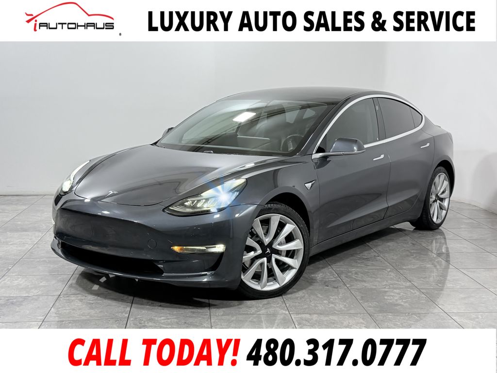 Midnight Silver Metallic 2019 Tesla Model 3 Sedan All-Wheel Drive 1-Speed Automatic