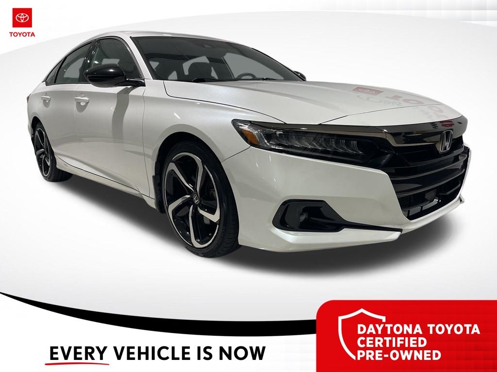 Platinum White Pearl 2021 Honda Accord Sedan Front-Wheel Drive Continuously Variable Transmission