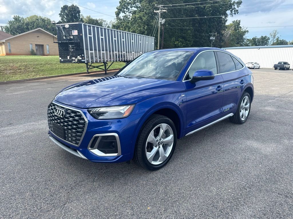 Blue Metallic 2021 Audi Q5 Sportback Sedan All-Wheel Drive 7-Speed Automatic