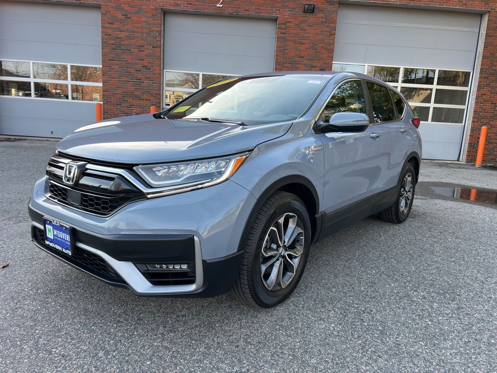 Gray 2021 Honda CR-V Hybrid EX-L AWD SUV / Crossover All-Wheel Drive Continuously Variable Transmission