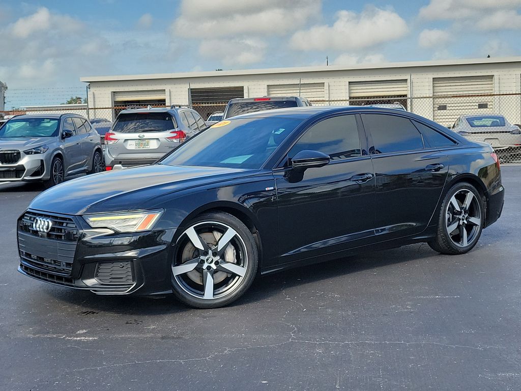 Black Metallic 2021 Audi A6 quattro Premium Plus 55 TFSI AWD Sedan All-Wheel Drive 7-Speed Automatic