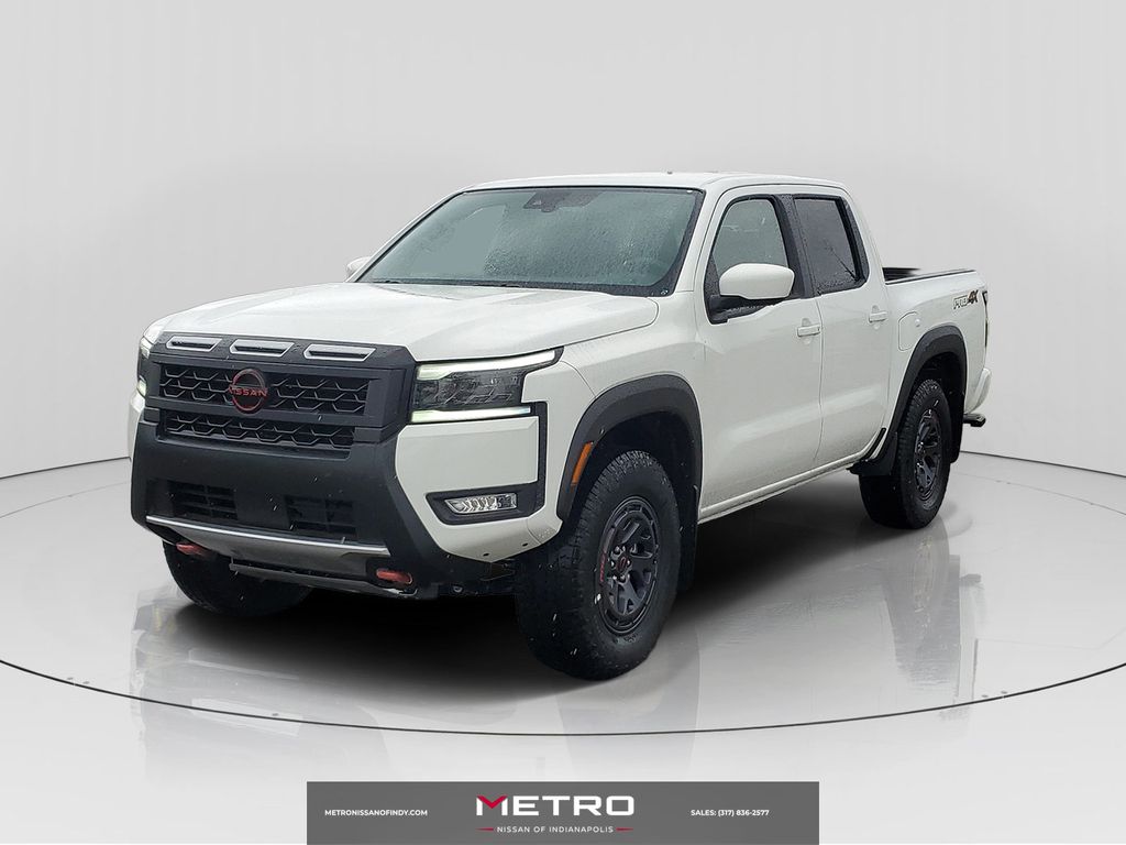 Glacier White 2026 Nissan Frontier Pickup Truck Four-Wheel Drive 9-Speed Automatic Overdrive