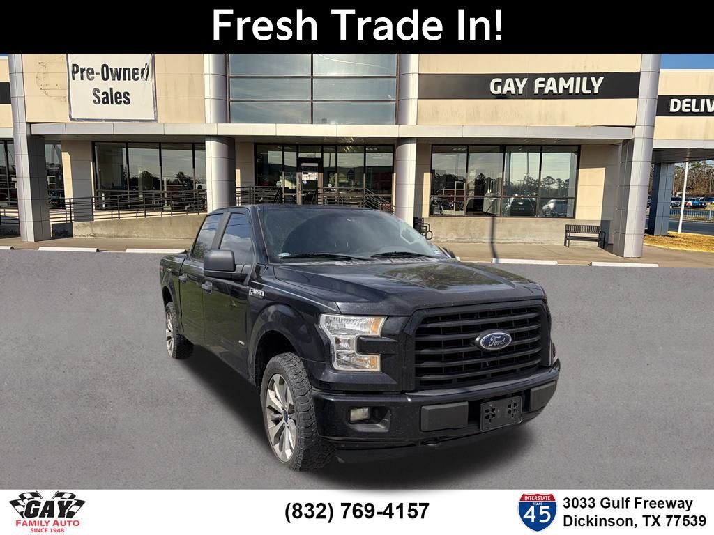 Shadow Black 2017 Ford F-150 XL SuperCrew 4WD Pickup Truck Four-Wheel Drive 6-Speed Automatic