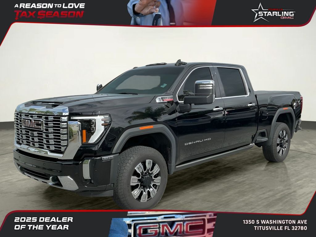 Onyx Black 2024 GMC Sierra 2500HD Denali Crew Cab 4WD Pickup Truck Four-Wheel Drive Automatic