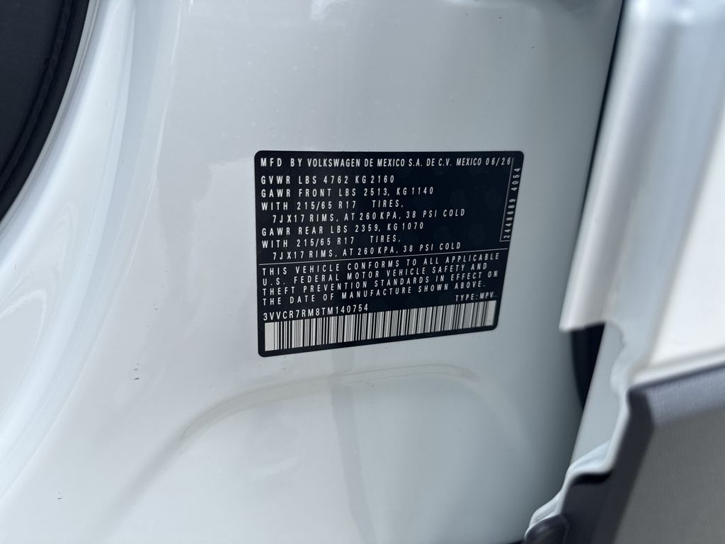 2026 Volkswagen Tiguan 2.0T S White at DeMontrond Auto Country