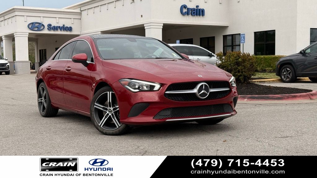 Red 2021 Mercedes-Benz CLA 250 FWD Coupe Front-Wheel Drive 7-Speed Automatic