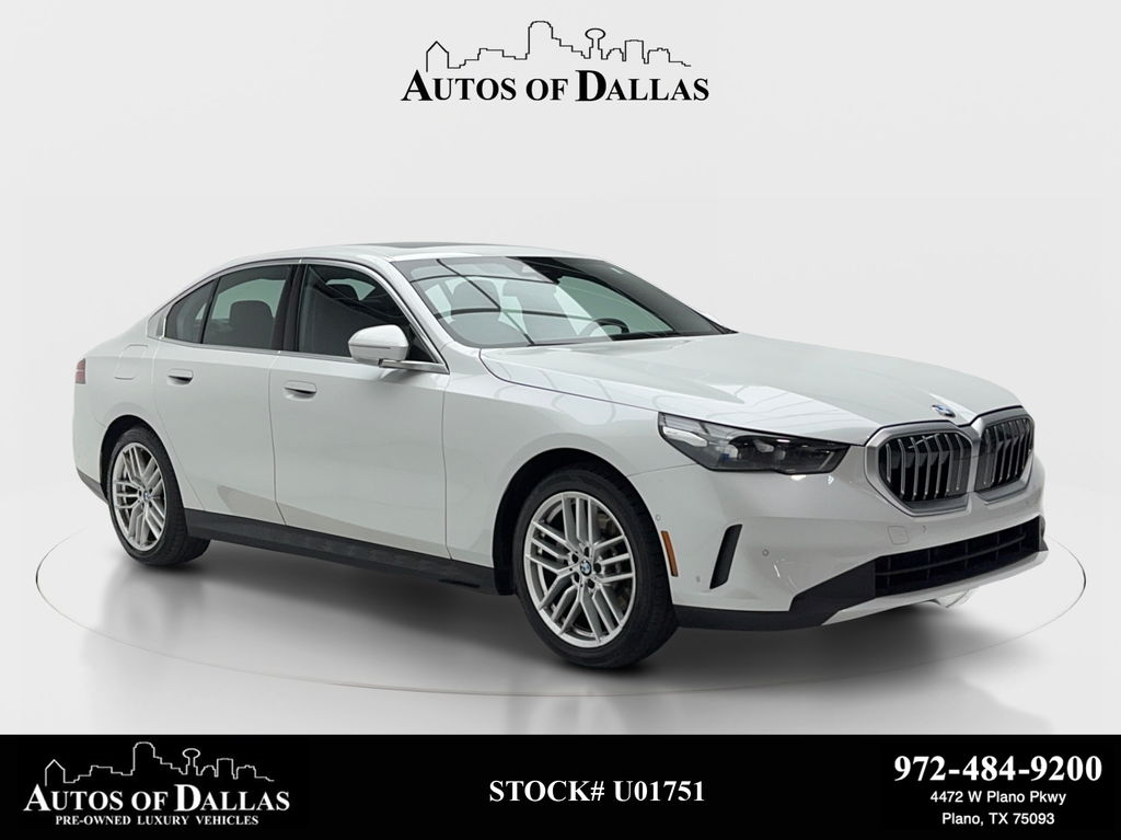 White Metallic 2025 BMW 5 Series Sedan Rear-Wheel Drive 8-Speed Automatic