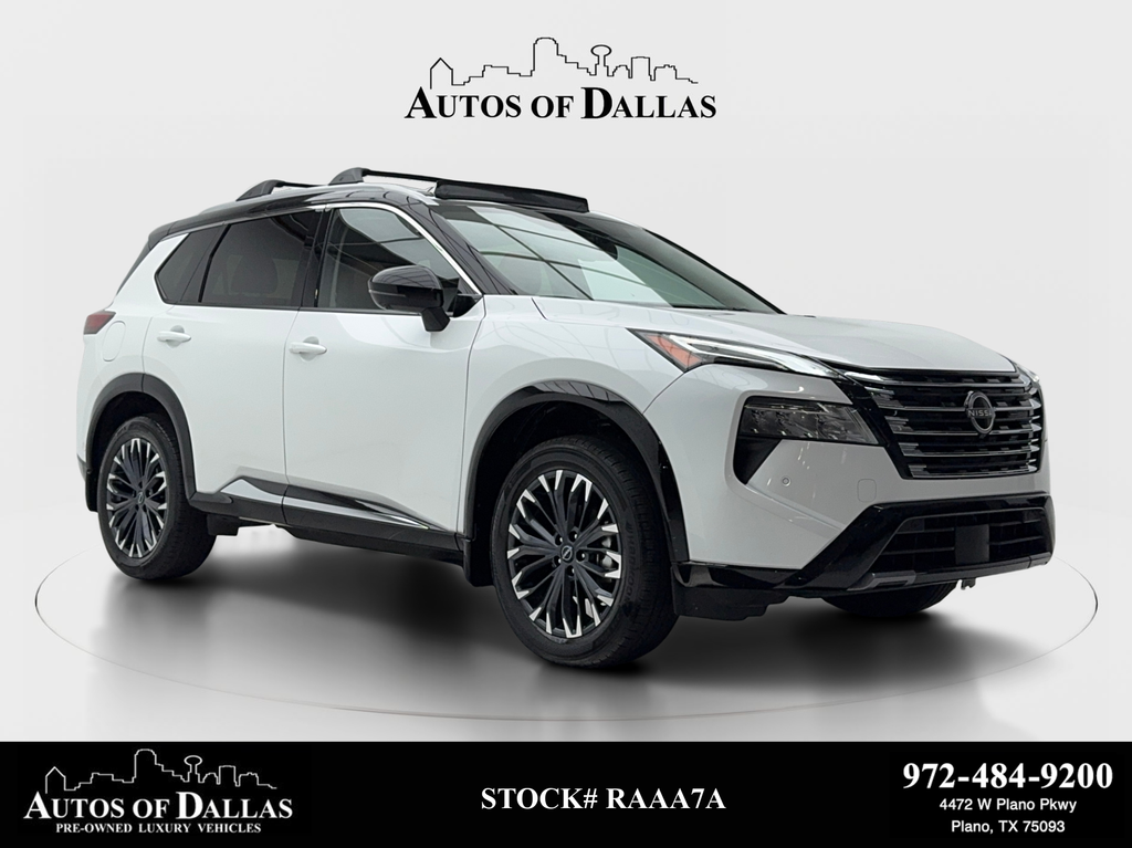Everest White Pearl/Super Black 2025 Nissan Rogue Platinum AWD SUV / Crossover All-Wheel Drive Continuously Variable Transmission