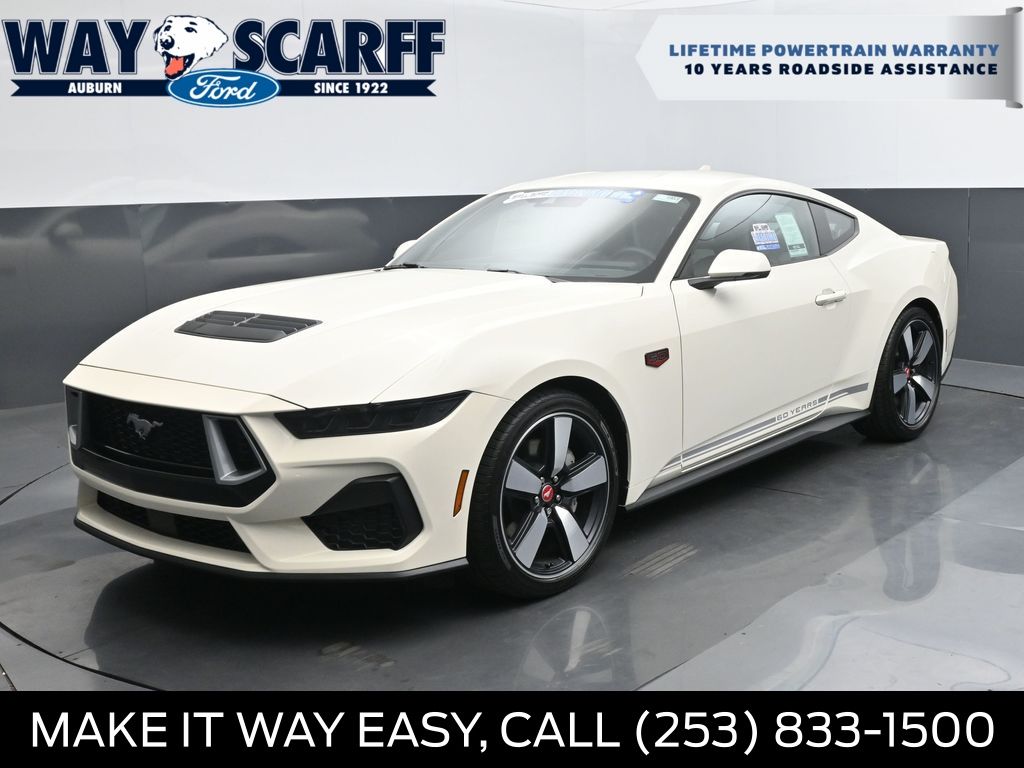 Wimbledon White 2025 Ford Mustang GT Premium Fastback RWD Coupe Rear-Wheel Drive Automatic