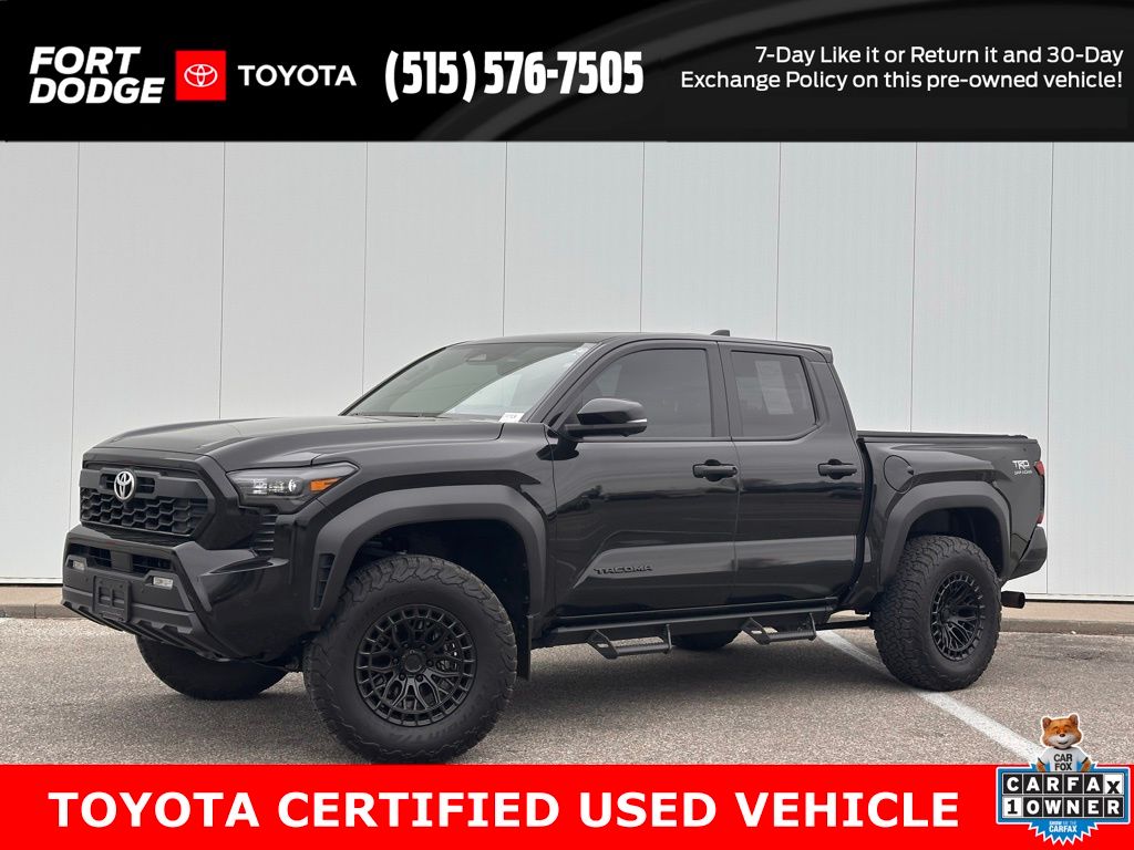 Black 2024 Toyota Tacoma TRD Off-Road Double Cab 4WD Pickup Truck Four-Wheel Drive 8-Speed Automatic