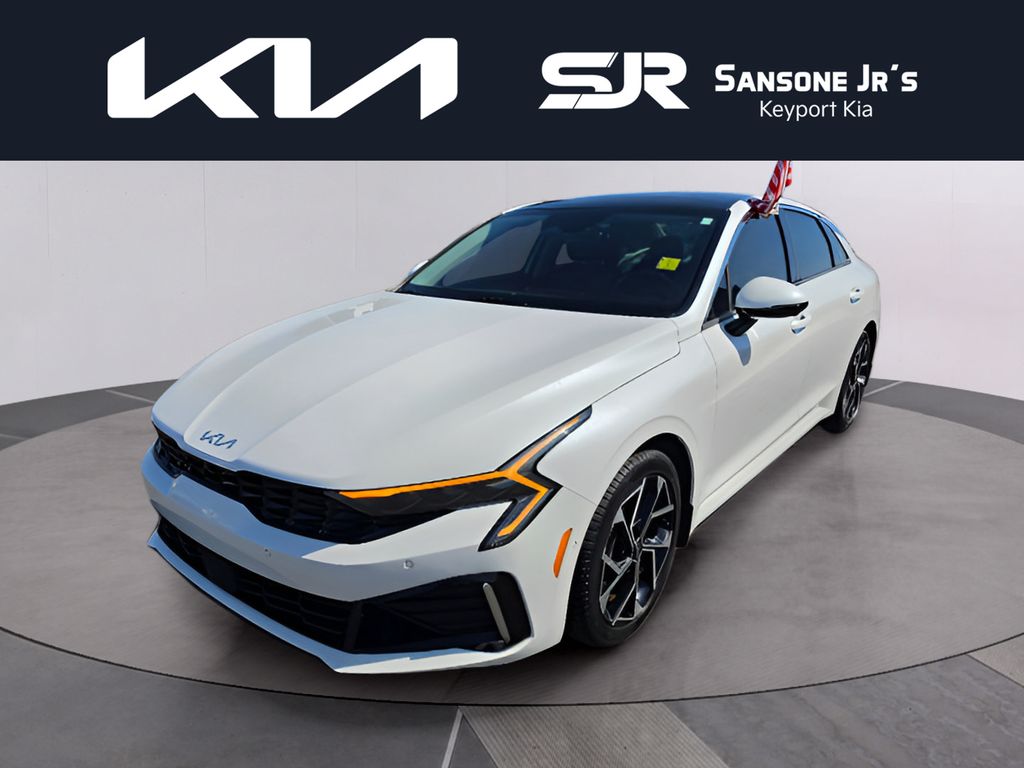 Snow White Pearl 2025 Kia K5 EX FWD Sedan Front-Wheel Drive 8-Speed Automatic