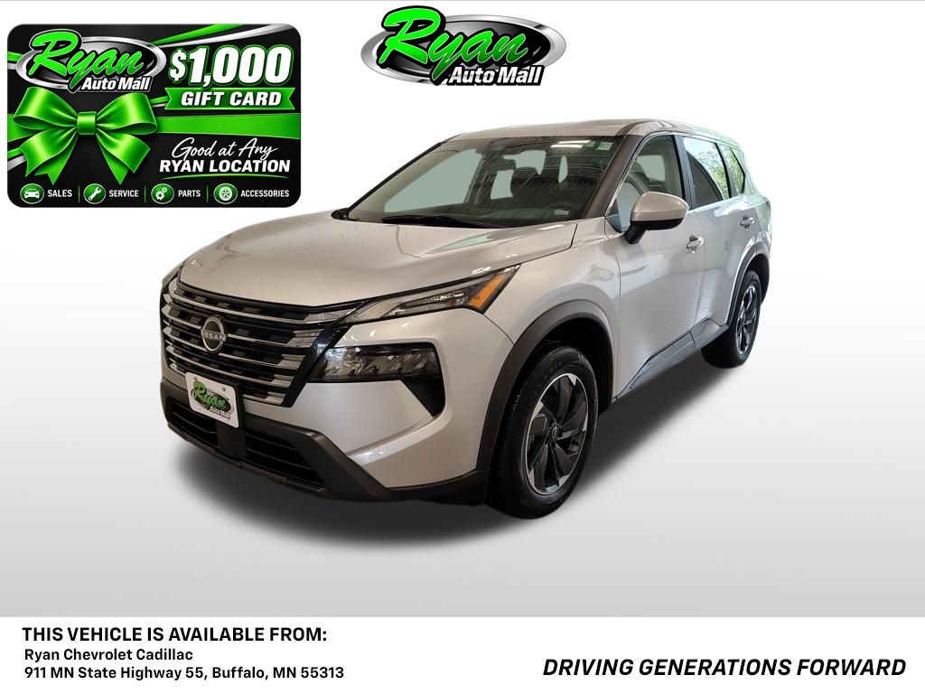Brilliant Silver Metallic 2024 Nissan Rogue SUV / Crossover All-Wheel Drive Continuously Variable Transmission
