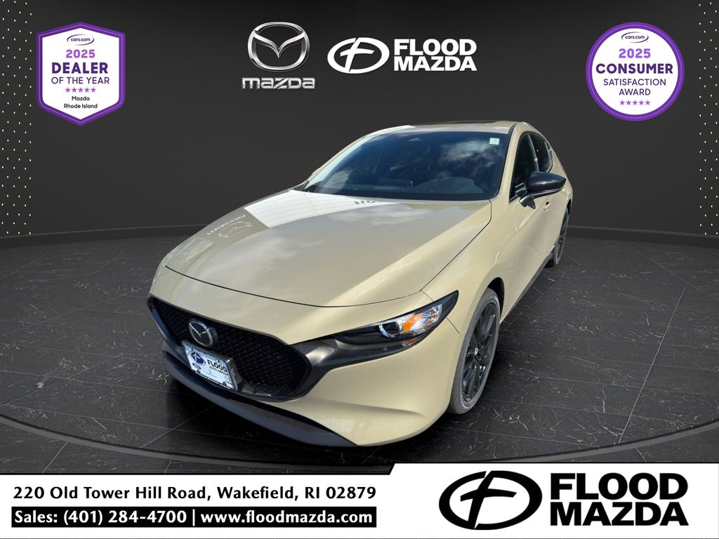 Zircon Sand Metallic 2025 Mazda MAZDA3 2.5 S Carbon Turbo Hatchback AWD Hatchback All-Wheel Drive 6-Speed Automatic