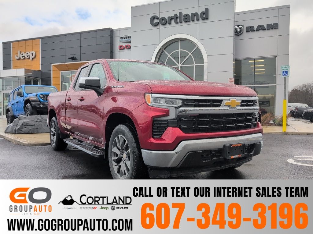 Radiant Red Tintcoat 2023 Chevrolet Silverado 1500 LT Double Cab 4WD Pickup Truck Four-Wheel Drive 8-Speed Automatic