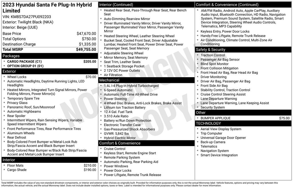 2023 Hyundai Santa Fe Plug-In Hybrid Limited